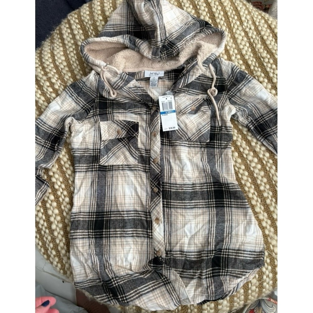 NEW women's size XS Just Polly long sleeve (can be rolled up & button fastened